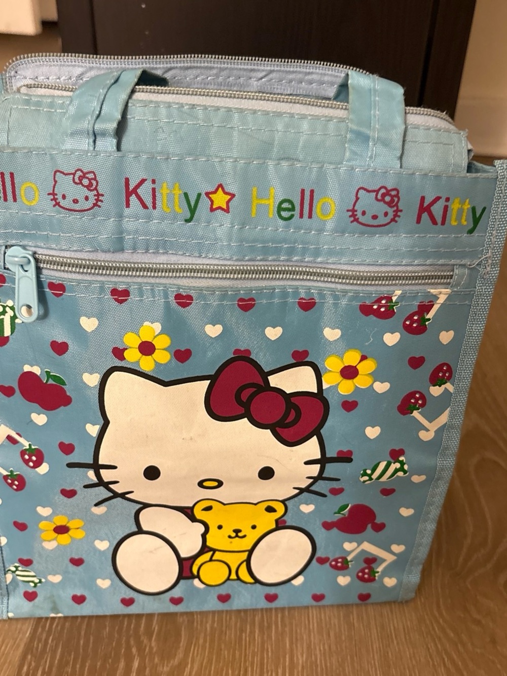 Hello Kitty Kids Blue Tote Bag with Bear